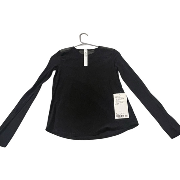 lululemon athletica Tops - NWT Lululemon Size 2 Black Long Sleeve Athletic Top Pleated Back. Capsule Wear